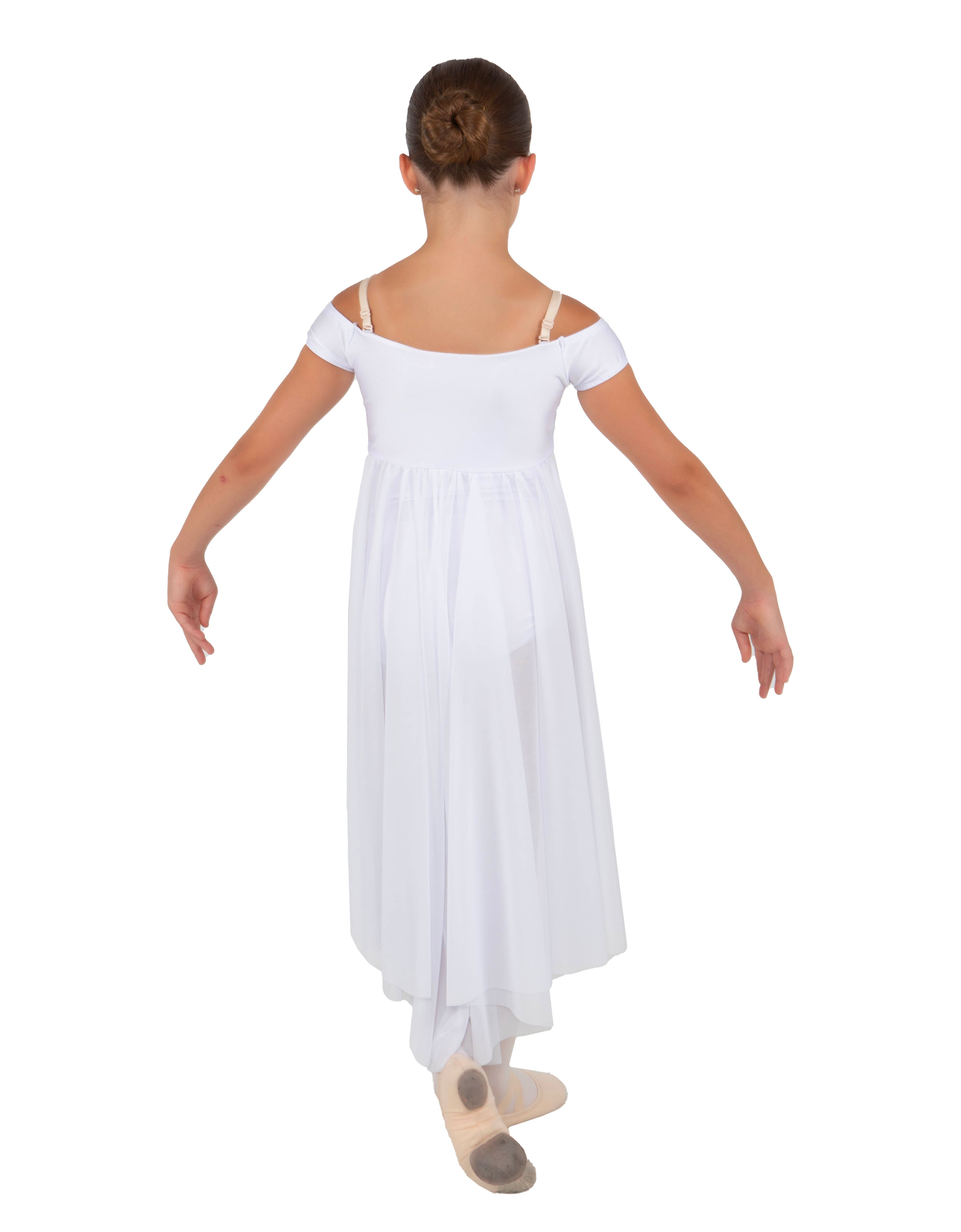 Solid Lycra and Chiffon Propriety Dress