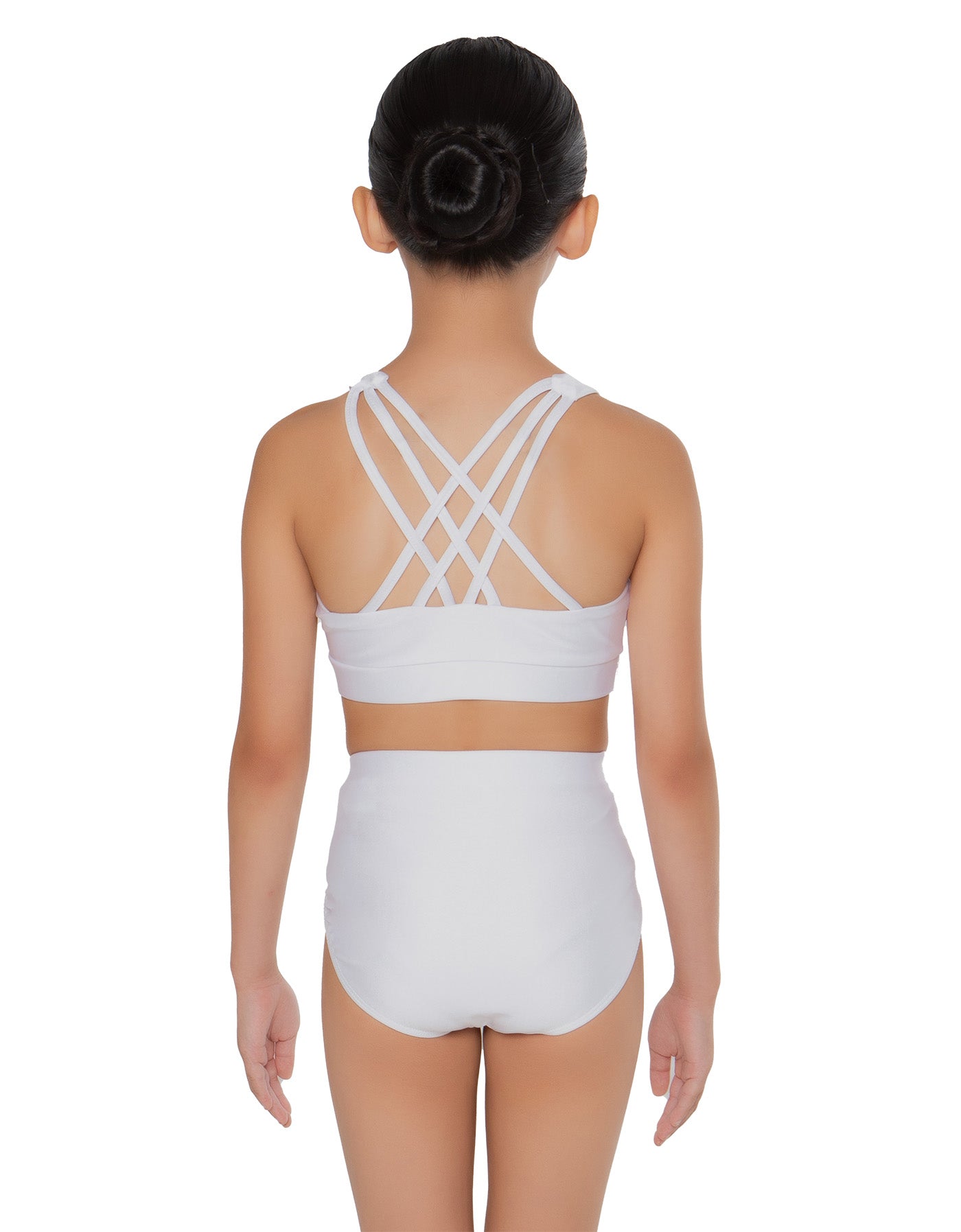 Solid Lycra Sweetheart Crop