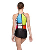 Body moderno con scollo all'americana