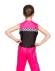 Maglietta muscolare con zip a quadri