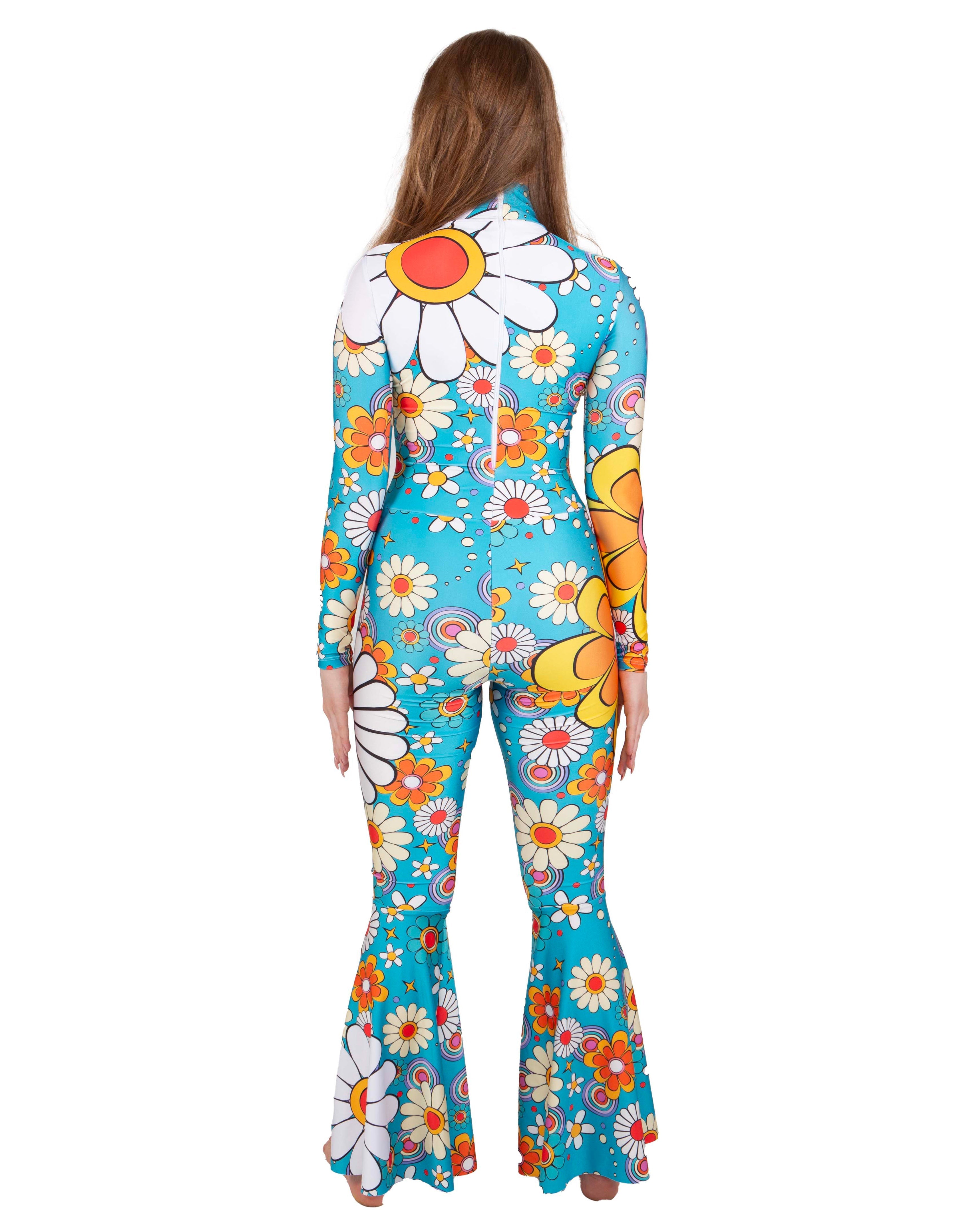 Tuta intera con pantaloni larghi e svasati con cerniera posteriore Flower Child Daisy