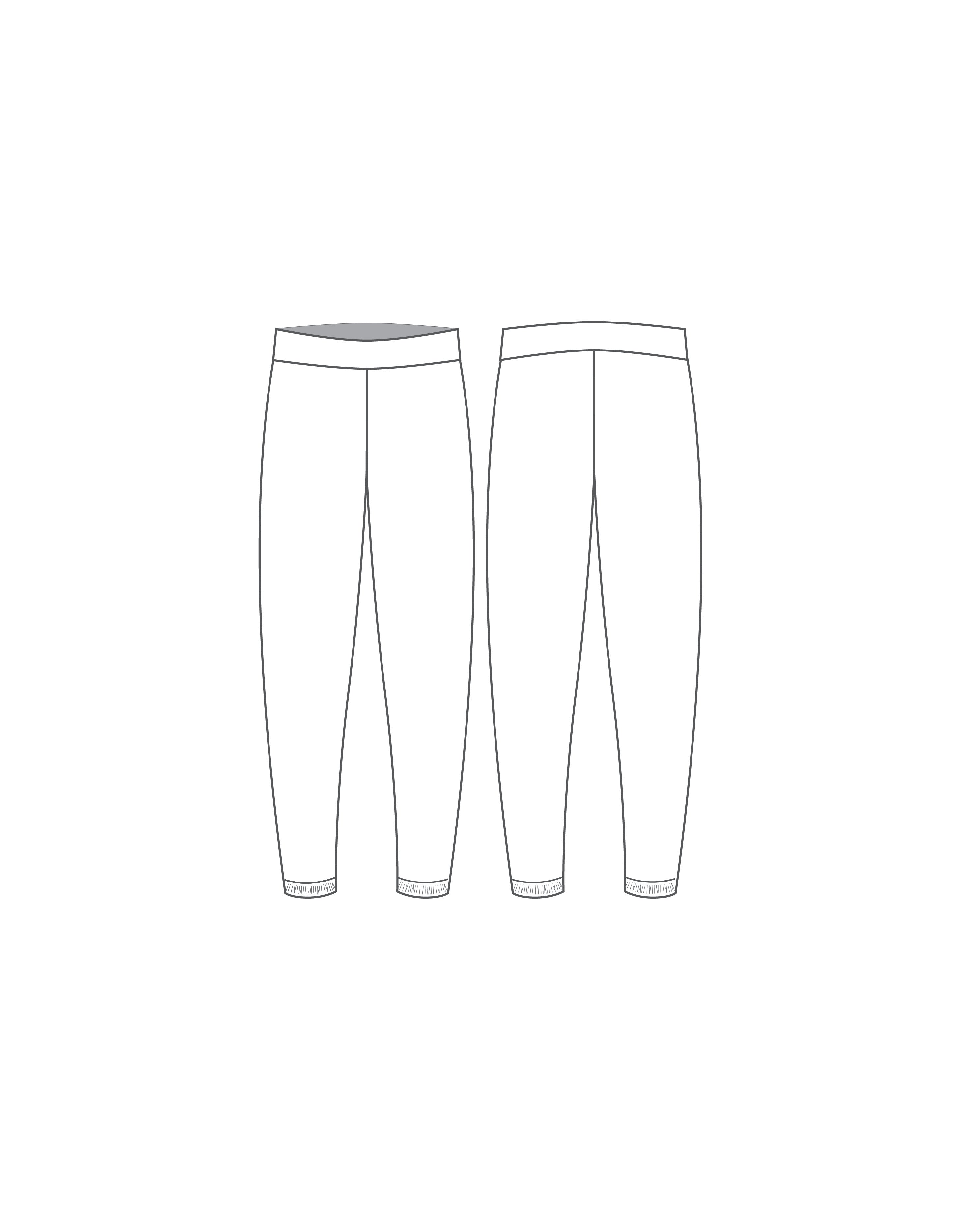 Jogger personalizzati con inchiostro, senza costine, con cintura separata - Lycra