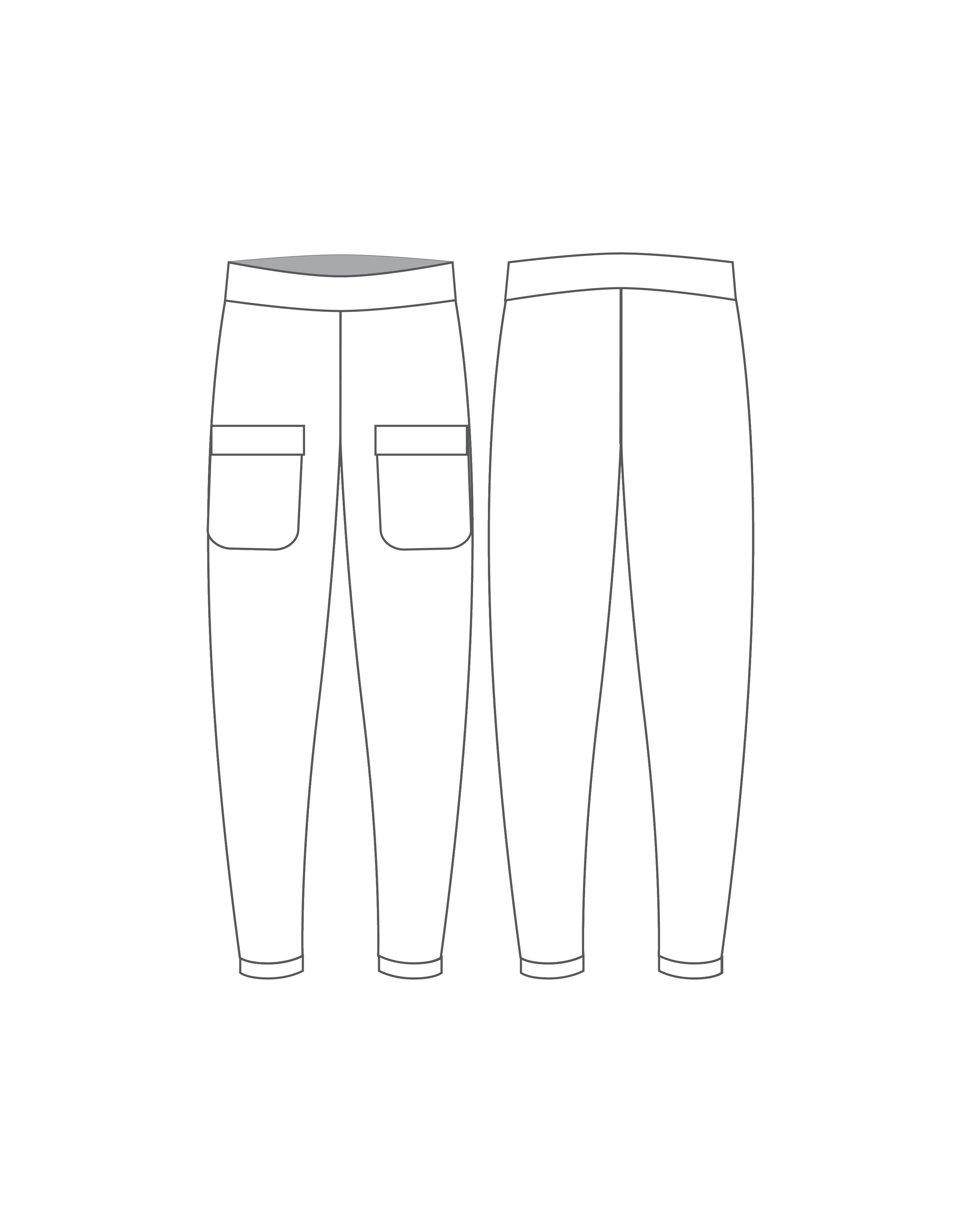 Custom Inked Jogger No Rib with Outer Pockets - Lycra