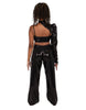 Liquid - Black Flat Sequin Tap Pant