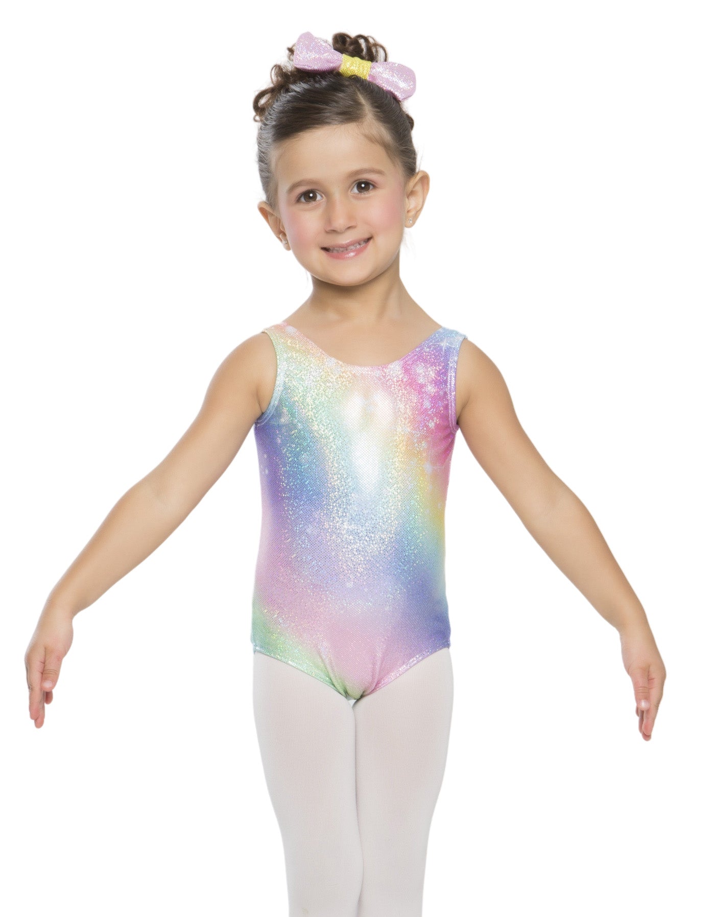 Body con canotta arcobaleno e unicorno