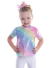 Maglietta arcobaleno con unicorno e balletto