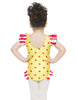 Canotta con maniche arricciate e body per le gambe Banana Smoothie Jazz Polkadots