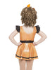 Vestito con maniche a sbuffo e canotta a forma di zucca di Halloween