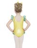 Canotta con emoji a forma di ananas e maniche arricciate, body per le gambe