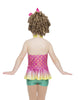 Collare a pois con peplo e collo alla coreana Gogo Flamingo Biketard