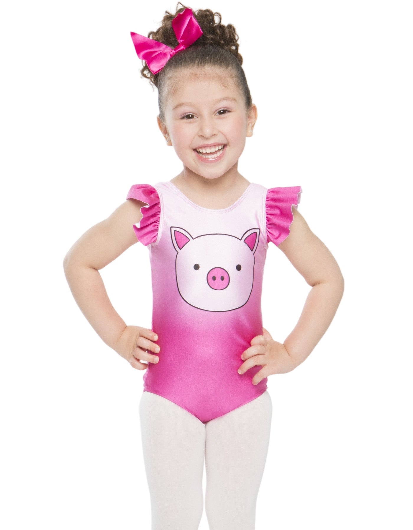 Body con maniche a sbuffo e canotta a tema maialino da Barnyard Ballet