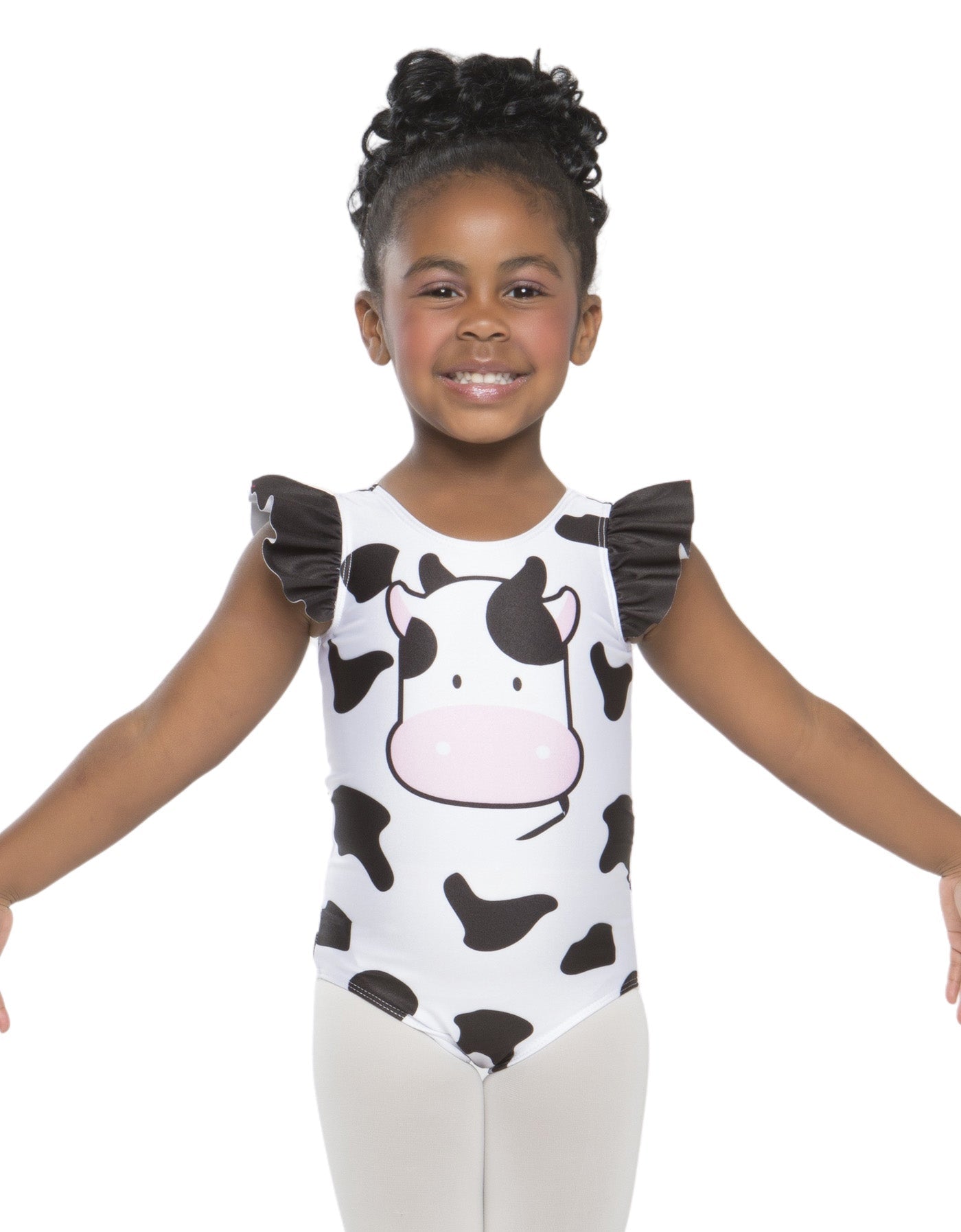 Body con maniche a sbuffo e stampa mucca da Barnyard Ballet