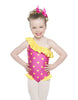 Body monospalla con volant e gamba svolazzante a pois Surfs Up