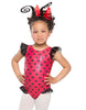 Canotta con maniche arricciate e body per le gambe La La Ladybug Hearts