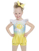 Sunshine Shoes Sky Tank Gather Sleeve con peplo Biketard