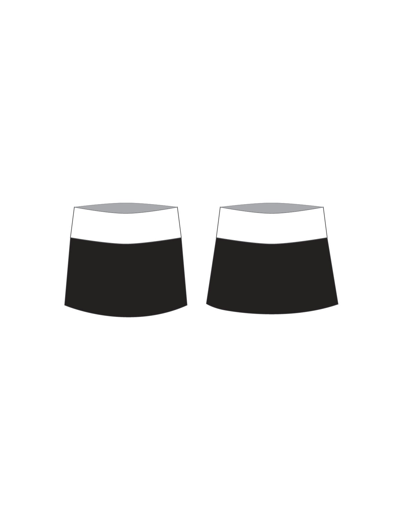 Custom Inked Popcolour Cheer Skort with Pocket - Flat Supplex