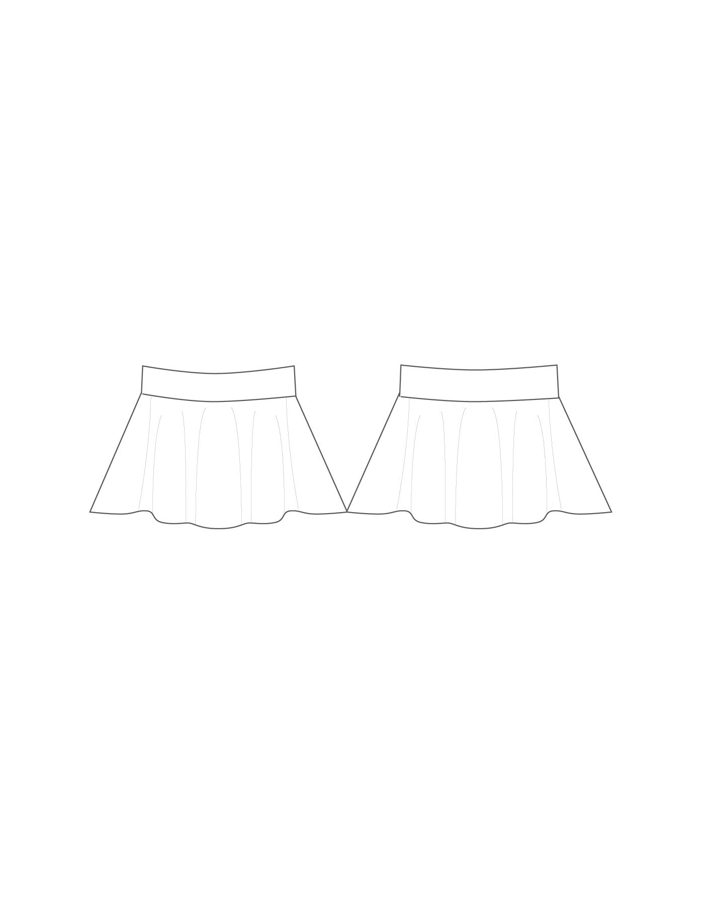 Custom Inked Top Skirt Tall Band - Lycra