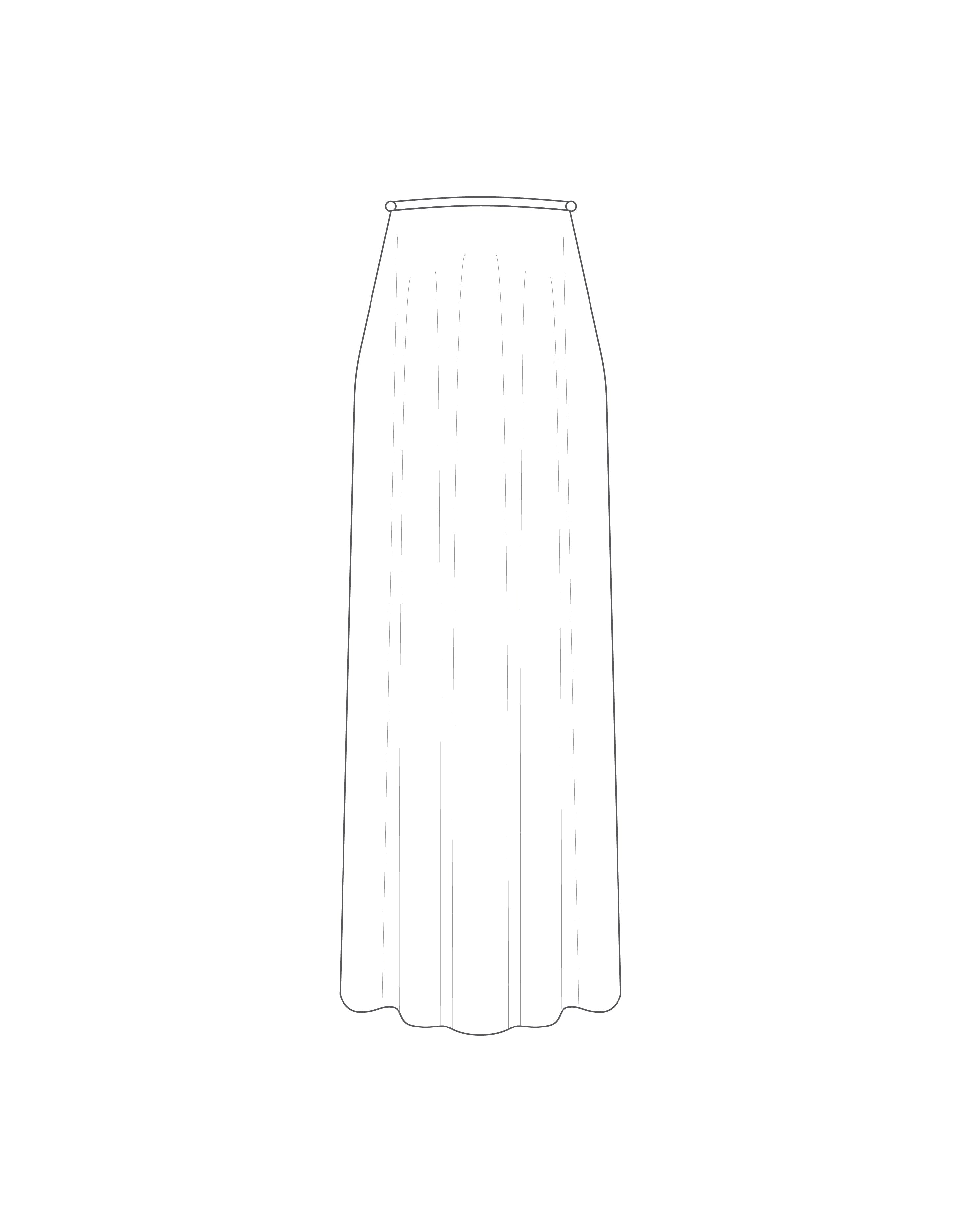 Custom Inked Chiffon Half Skirt - Chiffon