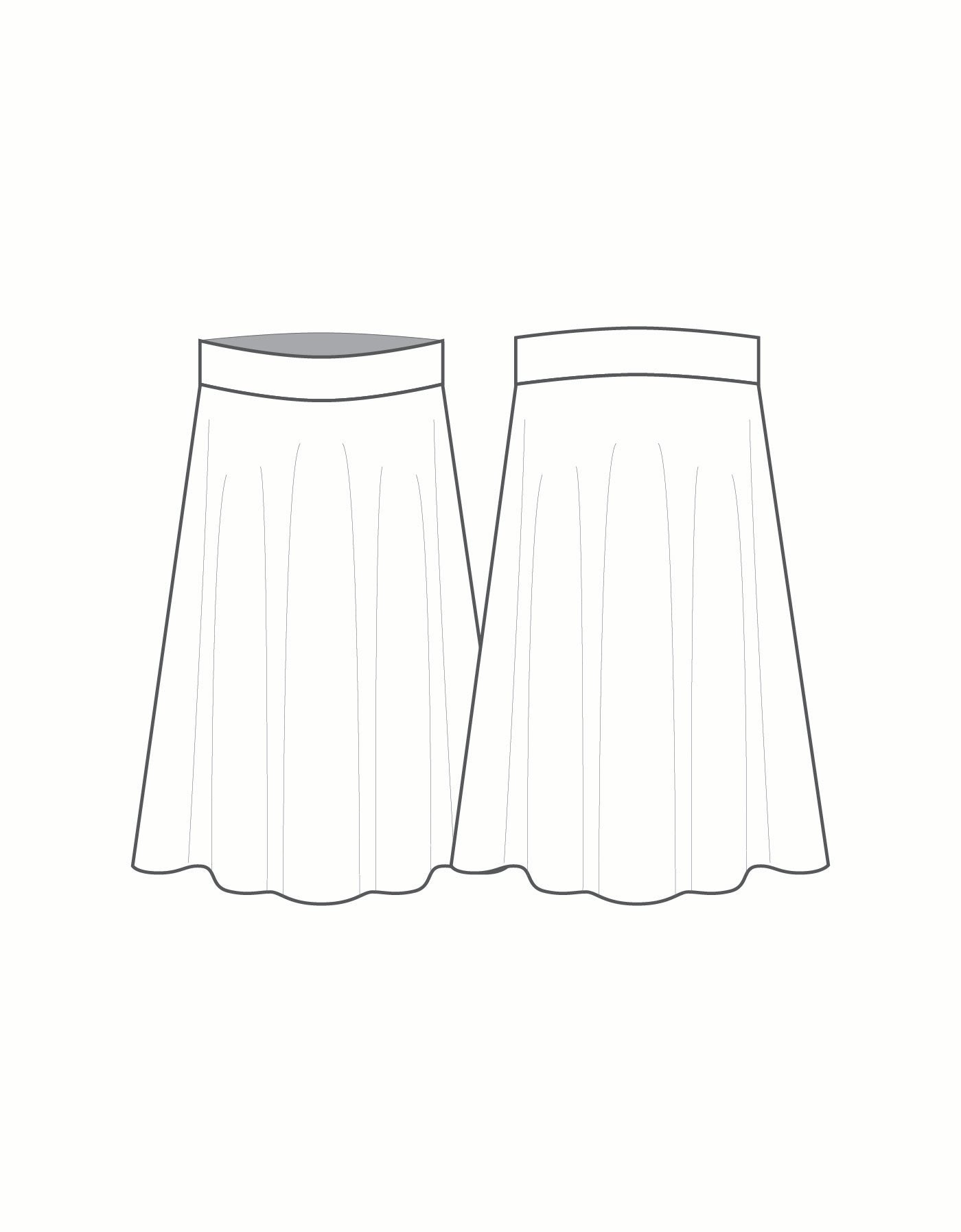 Custom Inked Character Skirt Tall Waistband - Hologram