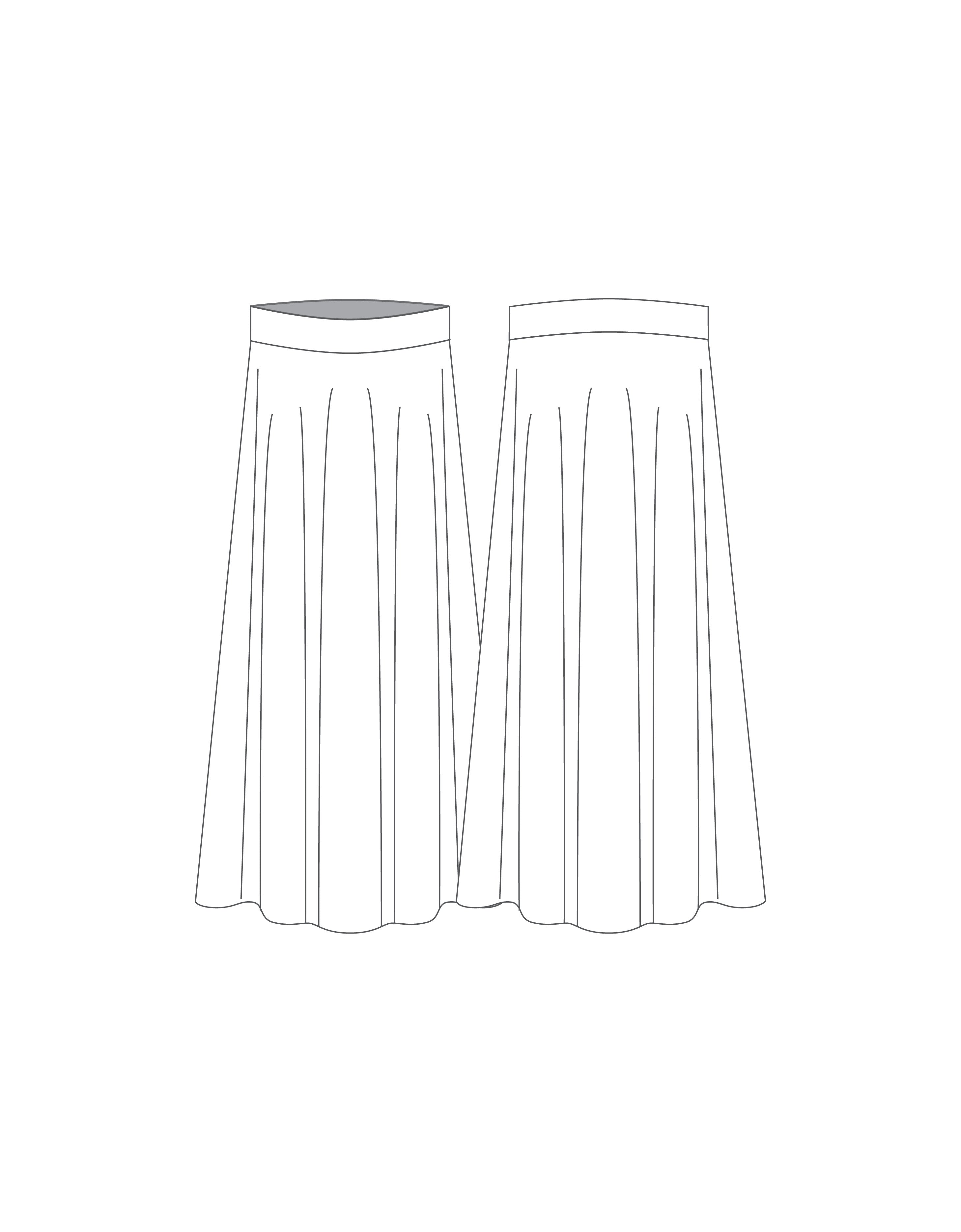 Custom Inked Floor Length Character Skirt with Tall Waistband - Lycra