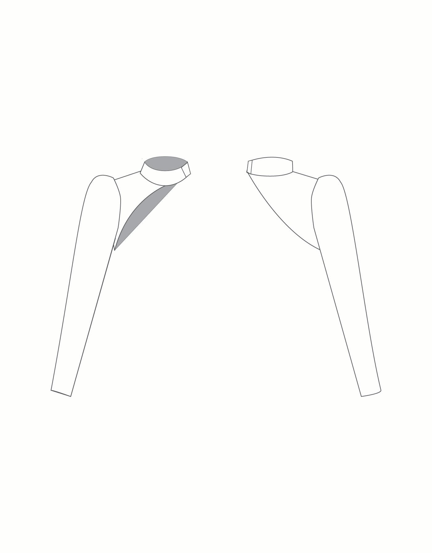 Coprispalle con scollo a T e maniche a sbuffo lunghe personalizzate con inchiostro - Lycra
