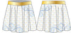 Huntress Golden Skater Skirt with Waistband