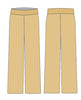 Solid Lycra and Mesh Wide Leg Pant with Waistband