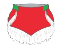 Custom Hot Sauce Pettibustle with Top Skirt