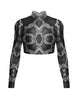 Snake Long Sleeve Crop Top