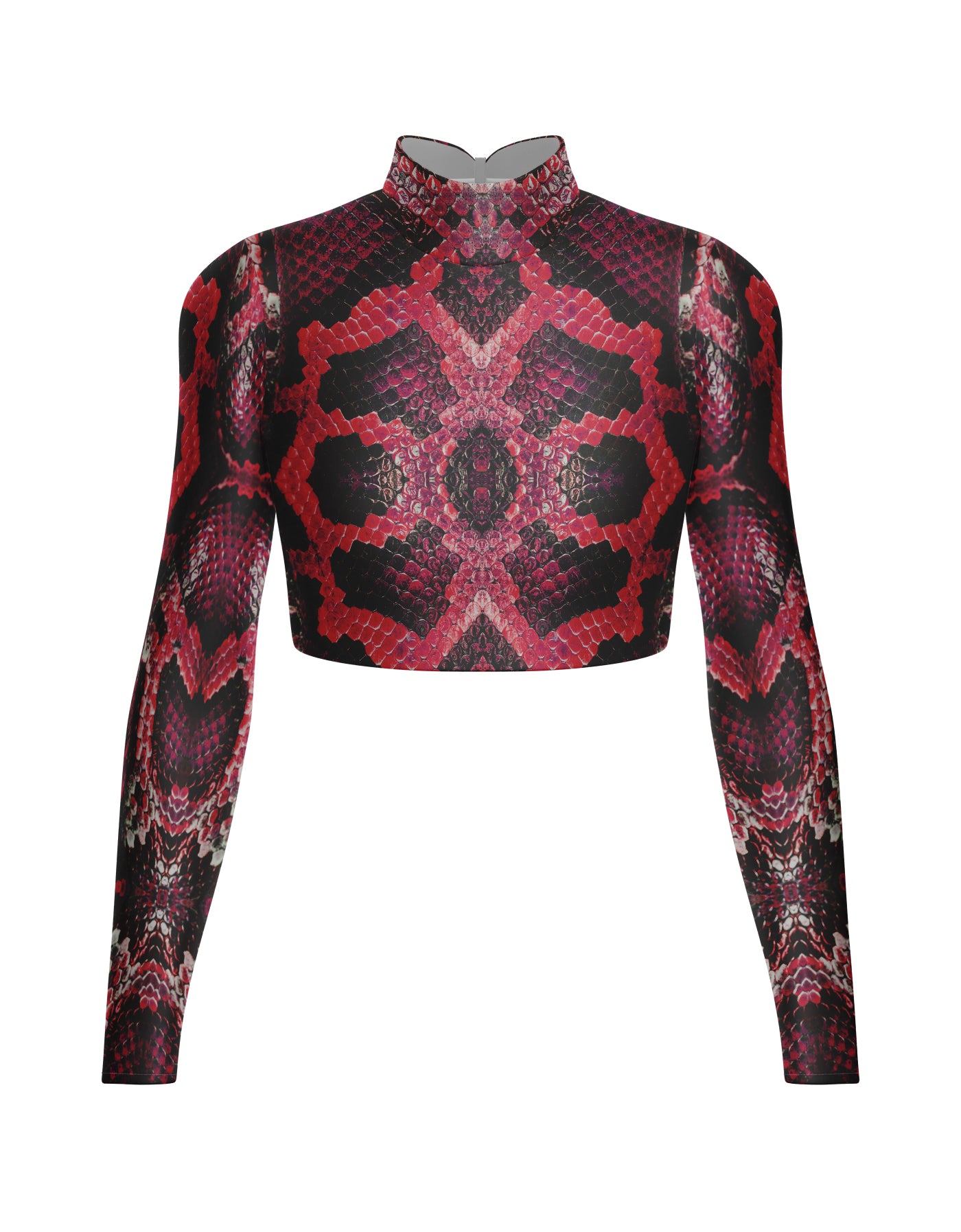 Snake Long Sleeve Crop Top