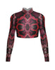 Snake Long Sleeve Crop Top