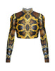 Snake Long Sleeve Crop Top