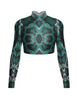 Snake Long Sleeve Crop Top