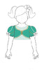 Genie Puff Sleeve Crop Top - Lycra