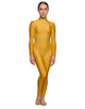 Solid Lycra LS Tneck Open Back Unitard