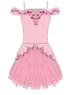 Custom Glinda Regal Leotard with Sleeves