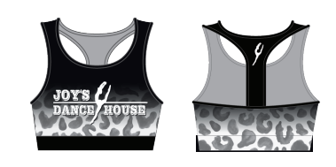 Joys Dance House Racerback Crop Top - Black