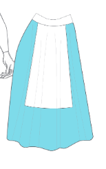 Gonna personalizzata con personaggio Belle Peasant